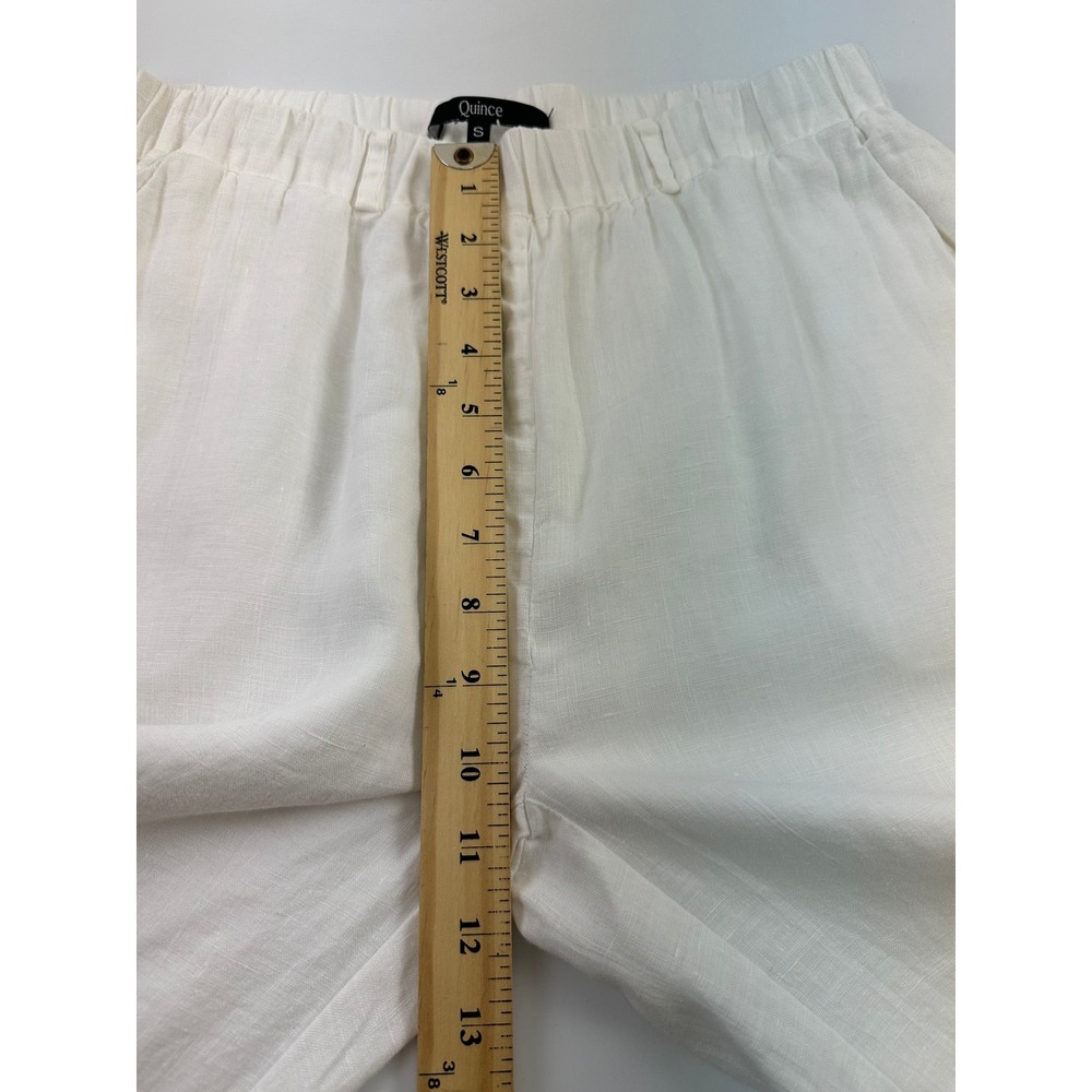 Quince White European Flax Linen Pant Pull On Relaxed Comfort Pockets Small - Picture 13 of 16